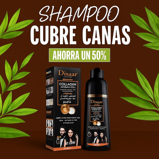 Shampoo Disaar Unisex 400ml – Cubre Canas en minutos, Sin Químicos.